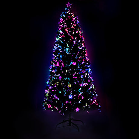 Jingle Jollys 2.1m Christmas Tree Optic Fibre LED Xmas tree Multi Colour