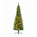 Jingle Jollys 1.8m Pre-Lit Christmas Tree Slim Pencil Xmas Tree Corner Tree