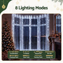 Jingle Jollys 3X3M Christmas Lights Curtain String Light 300 LED Cool White