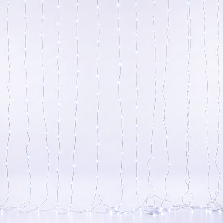 Jingle Jollys 3X3M Christmas Lights Curtain String Light 300 LED Cool White