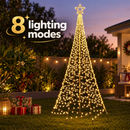 Jingle Jollys Solar Christmas Tree 3.6m 800 LED Net Lights Xmas Trees Decoration