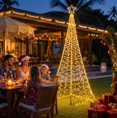 Jingle Jollys Solar Christmas Tree 3.6m 800 LED Net Lights Xmas Trees Decoration