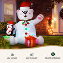 Jingle Jollys Christmas Inflatable Bear 1.8M Height LED Outdoor Decorations Illuminated