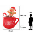 Jingle Jollys Christmas Inflatable Cup 1.8M Height LED Outdoor Decorations Illuminated