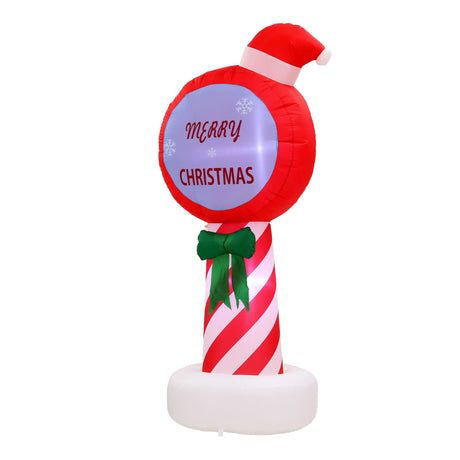 Jingle Jollys Christmas Inflatable Pole 1.8M Height LED Outdoor Decorations Illuminated