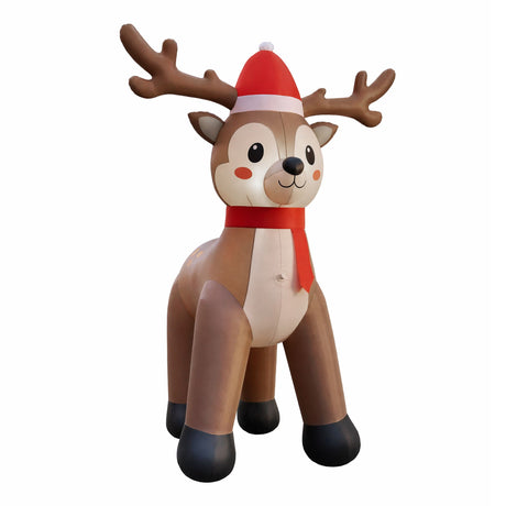 Jingle Jollys Christmas Inflatable Reindeer 2.5M Illuminated Decorations