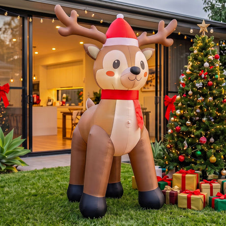 Jingle Jollys Christmas Inflatable Reindeer 2.5M Illuminated Decorations