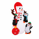 Jingle Jollys Christmas Inflatable Snowman 1.8M Height LED Outdoor Decorations Illuminated