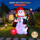 Jingle Jollys Christmas Inflatable Snowman 1.8M Height LED Outdoor Decorations Illuminated