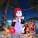 Jingle Jollys Christmas Inflatable Snowman 1.8M Height LED Outdoor Decorations Illuminated