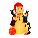Jingle Jollys Christmas Inflatable Snowman 1.8M Height LED Outdoor Decorations Warm Light