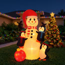 Jingle Jollys Christmas Inflatable Snowman 1.8M Height LED Outdoor Decorations Warm Light