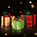 Jingle Jollys Christmas Lights 60 LED Fairy Light Gift Box 3pcs Decorations RGW