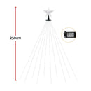 Jingle Jollys 2.5M Christmas Tree Lights Christmas Lights Tree Topper Waterfall Fairy Lights White