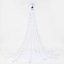 Jingle Jollys 2.5M Christmas Tree Lights Christmas Lights Tree Topper Waterfall Fairy Lights White