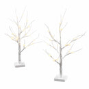 Jingle Jollys Lighted Branch Tree Christmas Decorations Warm White Christmas Lights 2 Pack 60cm
