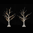 Jingle Jollys Lighted Branch Tree Christmas Decorations Warm White Christmas Lights 2 Pack 60cm