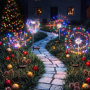 Jingle Jollys 4 Pack Christmas Path Lights Solar Firework Garden Decoration Multicolour