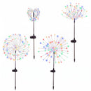 Jingle Jollys 4 Pack Christmas Path Lights Solar Firework Garden Decoration Multicolour