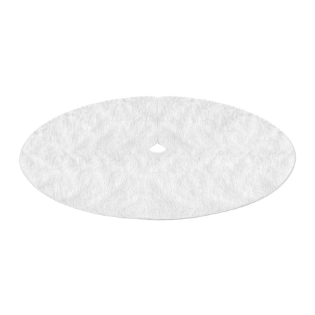 Jingle Jollys Christmas Tree Skirt 120cm Plush Xmas Fluffy Ornaments Decor White