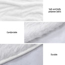 Jingle Jollys Christmas Tree Skirt 90cm Plush Xmas Fluffy Ornaments Decor White
