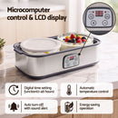 Devanti Greek Yoghurt Maker Machine 2x960ml Large Tubs Temp Control Grey