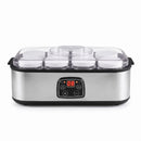 Devanti Yoghurt Maker Machine with 8x180ml Glass Cups Temp Control Black