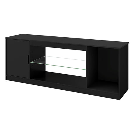 Levede TV Stand Storage with LED 140cm Black-2050056754112368640