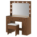 Levede Dressing Table LED Makeup Mirror Stool Set  Vanity Desk Cabinet 3 Drawers-2050056769220251648