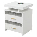 Levede Smart Bedside Table RGB Motion Sensor Charging Nightstand Bedroom Modern-2050056780293214208