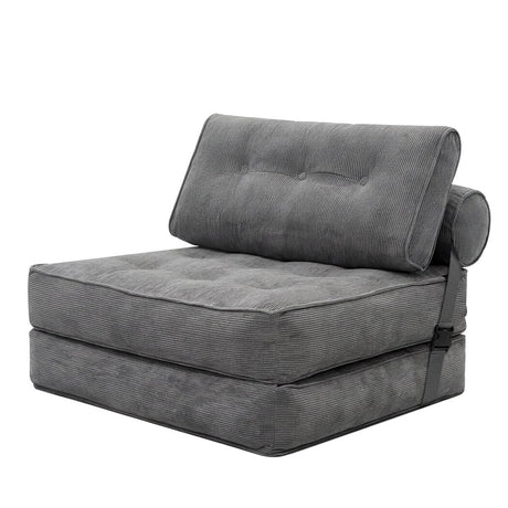 Levede Convertible Sofa Bed Foldable Single Sleeper Bed Compact Living Room Grey-2050056788195282944