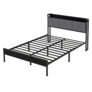 Levede Double Bed Frame Steel Base with Headboard Grey-2006732772936388608