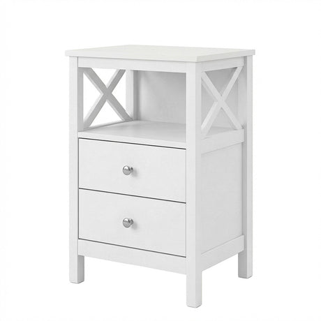 Levede Bedside Table Nightstand Side End Table 2 Drawers Storage Bedroom Cabinet-2050056781207572480