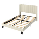 Levede Metal Wooden Bed Frame Double Panel Plush Upholstered Mattress Platform-2050056770302382080