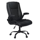 Levede Executive Office Chair Footrest PU Leather Tilt Gaming Work Seat Black-2050056783220838400
