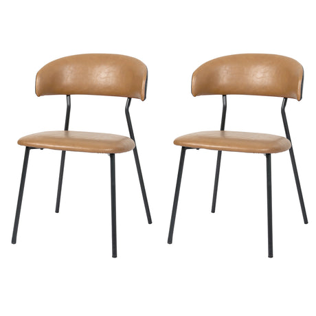 Levede 2x PU Leather Dining Chairs Kitchen Lounge-2050056743995707392