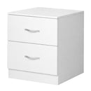 Levede Bedside Table Side Table 2 Drawers Storage Nightstand Bedroom Cabinet-2050056780662312960