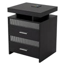 Levede Smart Bedside Table Charging Station Motion Sensor Modern Nightstand-2050056780108664832