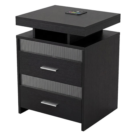 Levede Smart Bedside Table Charging Station Motion Sensor Modern Nightstand-2050056780108664832