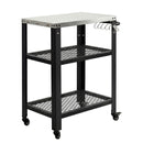 Levede Outdoor Kitchen Cart Mobile BBQ Grill Trolley Stainless Steel Prep Table-2050059021725077504