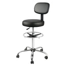 Levede Swivel Office Chair Ergonomic Stool Height Adjustable Footrest Backrest-2050056760940695552