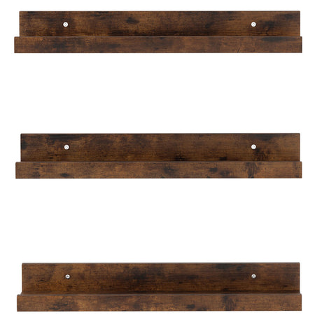 Levede Floating Shelves 3 Pack Wall Mounted Wood Storage Display Rack Room Decor-2050056792897097729