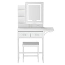 Levede Dressing Table LED Makeup Mirror Stool Set Vanity Desk Fold-up Panel-2050056768968593409