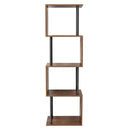 Levede Bookshelf 5 Tier Display Shelf Bookcase Storage Rack S-Shaped Anti-Tip-2050056772479225857