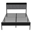 Levede Double Bed Frame Steel Base with Headboard Grey-2006732772936388609