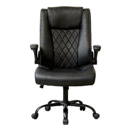 Levede Executive Office Chair Footrest PU Leather Tilt Gaming Work Seat Black-2050056783220838401
