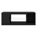 Levede TV Stand Storage with LED 140cm Black-2050056754112368641