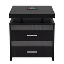 Levede Smart Bedside Table Charging Station Motion Sensor Modern Nightstand-2050056780108664833