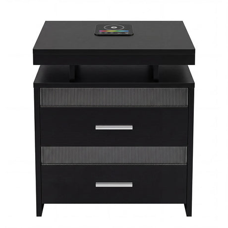 Levede Smart Bedside Table Charging Station Motion Sensor Modern Nightstand-2050056780108664833