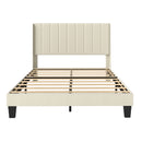 Levede Metal Wooden Bed Frame Double Panel Plush Upholstered Mattress Platform-2050056770302382081